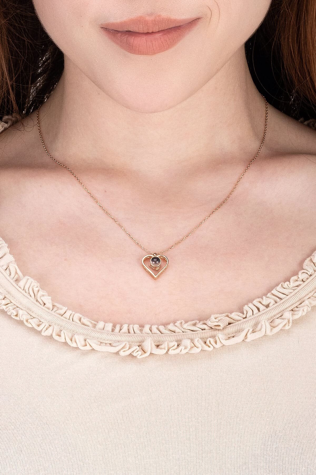 Jewelmim 100 Dilde Seni Seviyorum Kar Tanesi Rose Altın Kaplama Gümüş Kolye Görünüm Detay Çekimi, doğum günü gümüş kolye hediyesi, özel tasarım gümüş kolyeler
