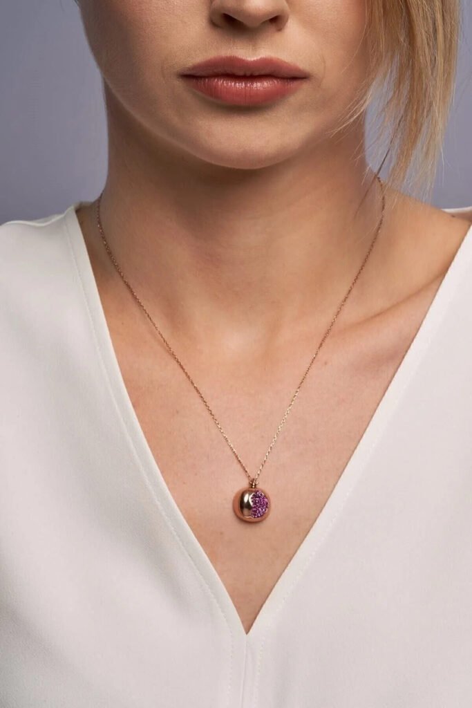 Bolluk ve Bereket Narı 925 Ayar Gümüş Kolye | 18 Ayar Vermeil Premium Rose Altın Kaplama