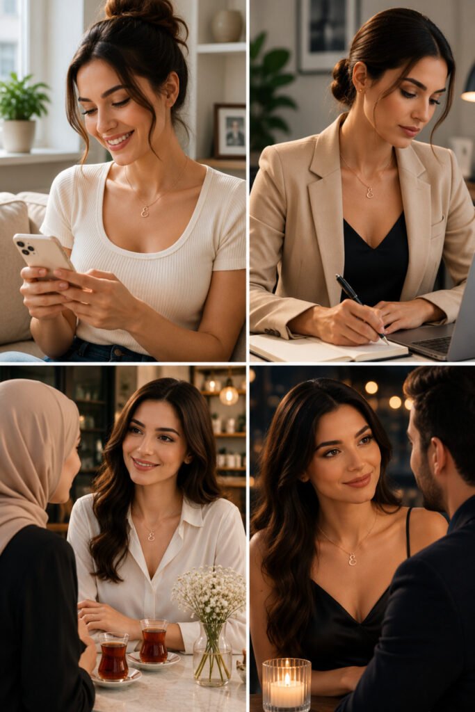 E Harfi 925 Ayar Gümüş Kolye | 18 Ayar Vermeil Premium Rose Altın Kaplama