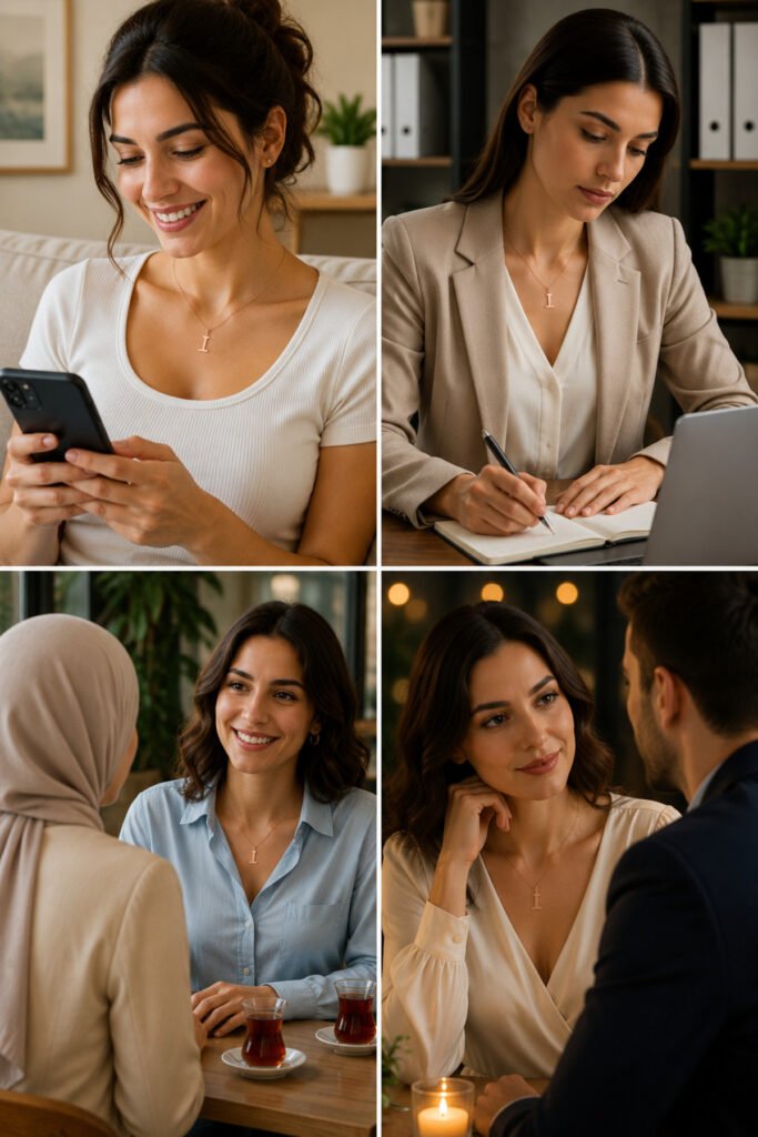 İ Harfi 925 Ayar Gümüş Kolye | 18 Ayar Vermeil Premium Rose Altın Kaplama