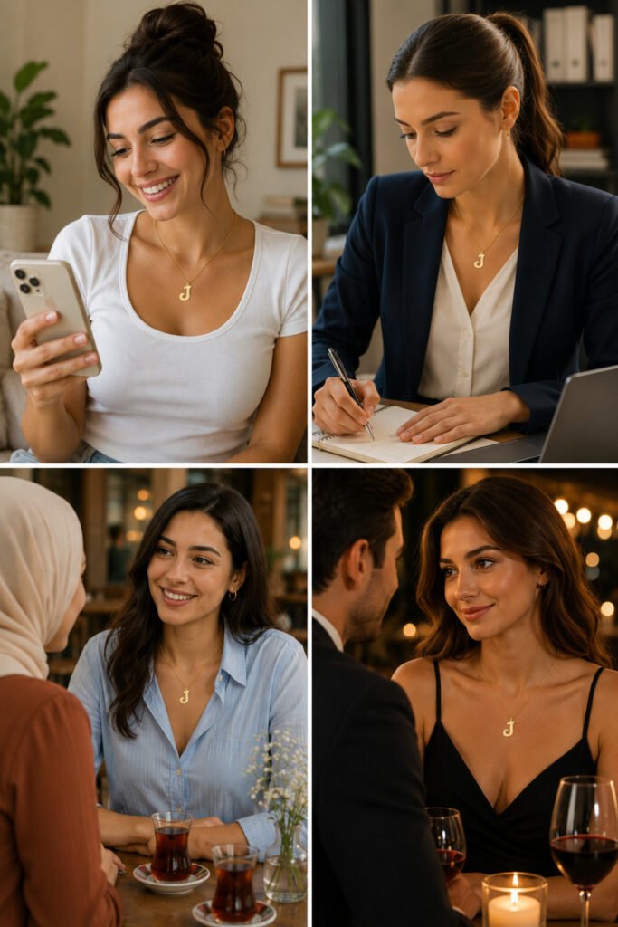 J Harfi 925 Ayar Gümüş Kolye | 18 Ayar Vermeil Premium Sarı Altın Kaplama
