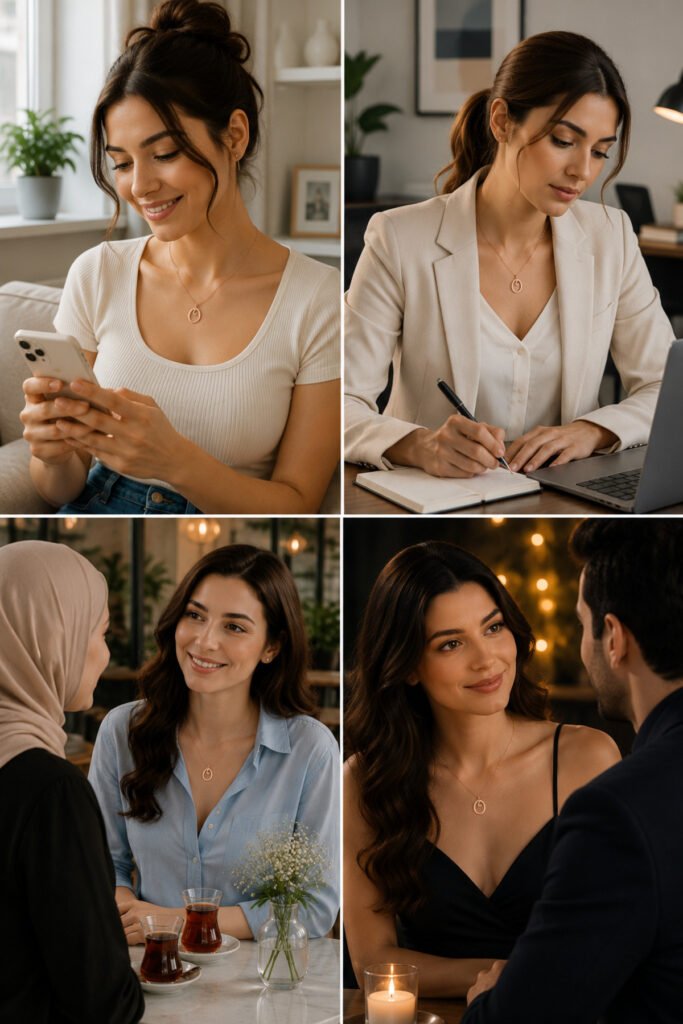 O Harfi 925 Ayar Gümüş Kolye | 18 Ayar Vermeil Premium Rose Altın Kaplama