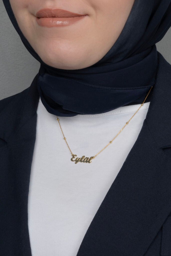 Kişiye Özel Toplu Zincir İsim 925 Ayar Gümüş Kolye | 18 Ayar Vermeil Premium Sarı Altın Kaplama
