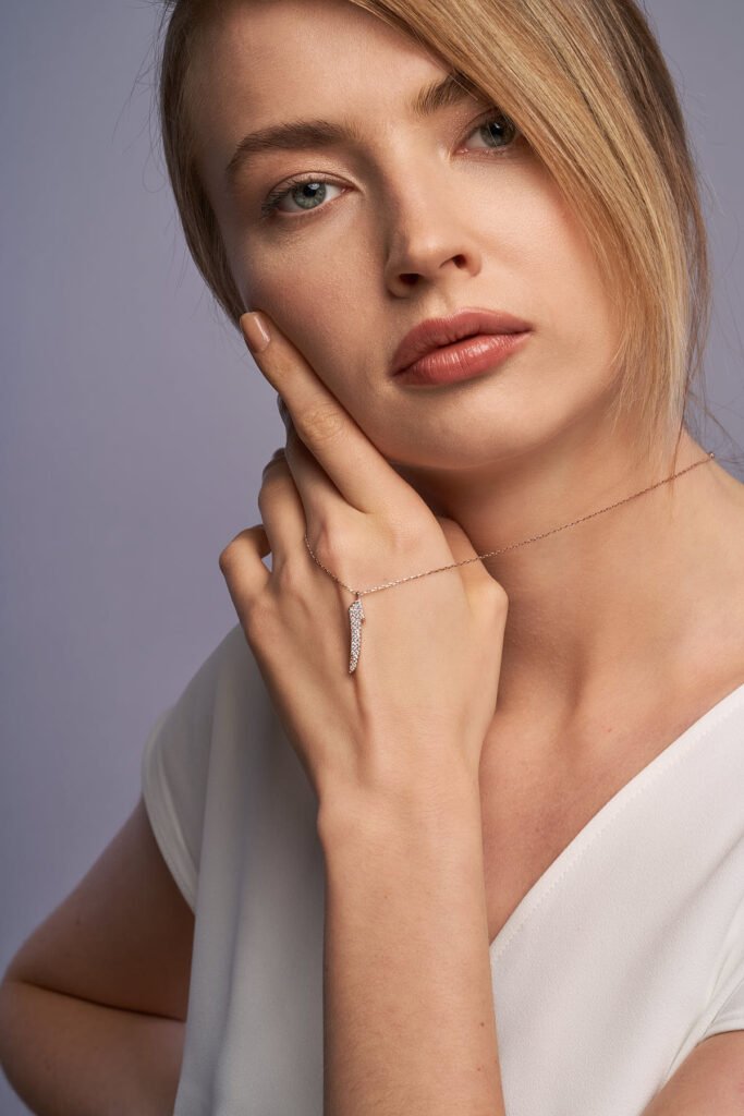 Zirkon Taşlı Elif Harfi 925 Ayar Gümüş Kolye | 18 Ayar Vermeil Premium Rose Altın Kaplama