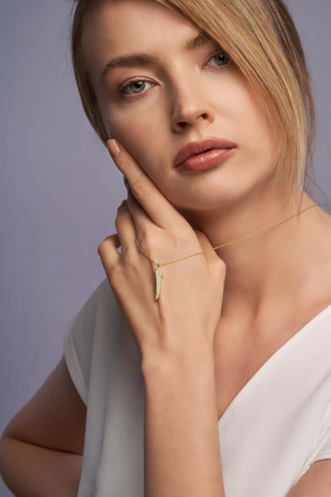Zirkon Taşlı Elif Harfi 925 Ayar Gümüş Kolye | 18 Ayar Vermeil Premium Sarı Altın Kaplama